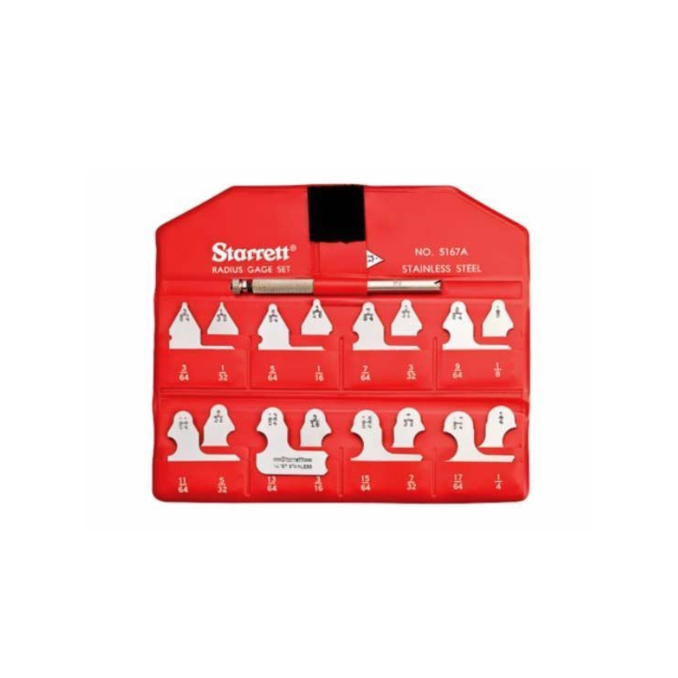 Radius Gages SETS 1/64-17/64" by 64ths