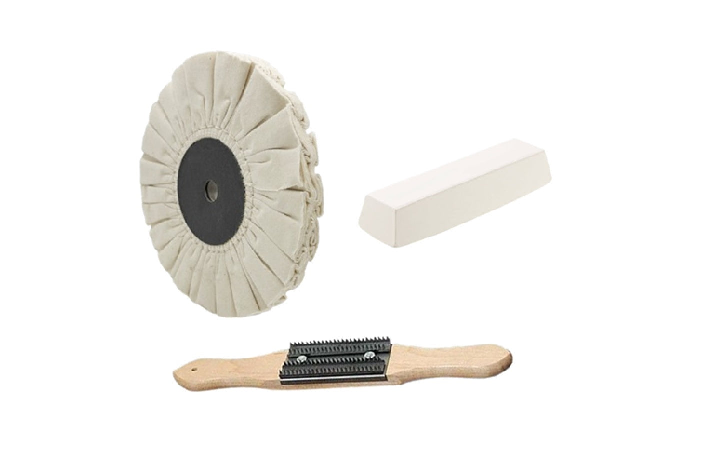 Untreated Pleated Buffing Wheels & Accessories