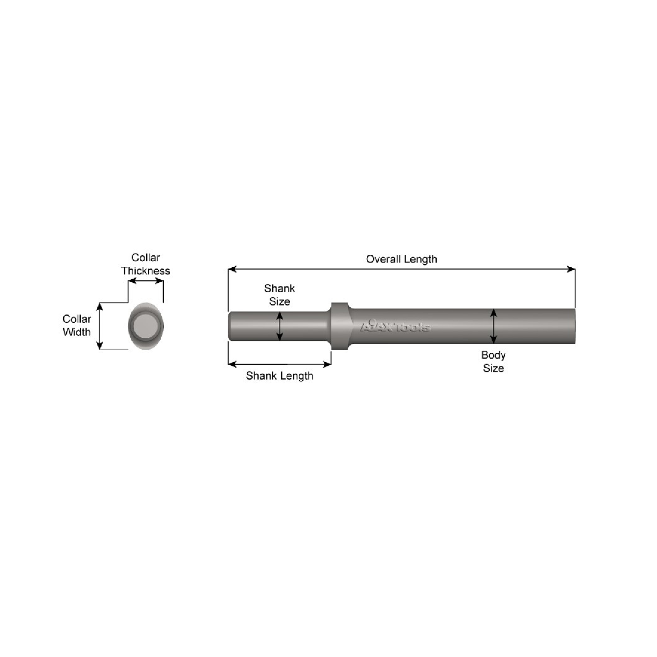 Ajax 301 Rivet Buster Oval Collar Blank Chisel