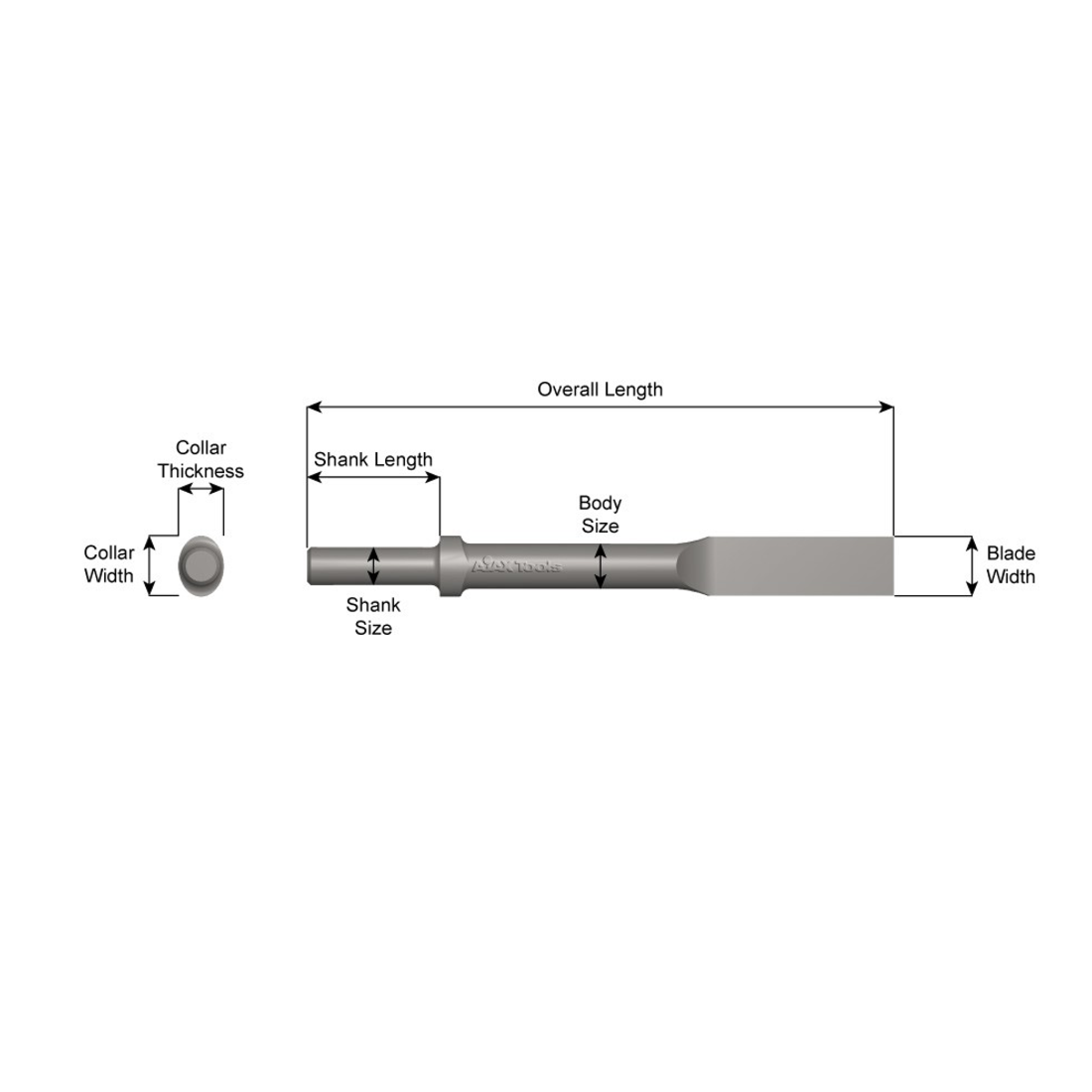 Ajax 311 Oval Collar Ripper Chisel