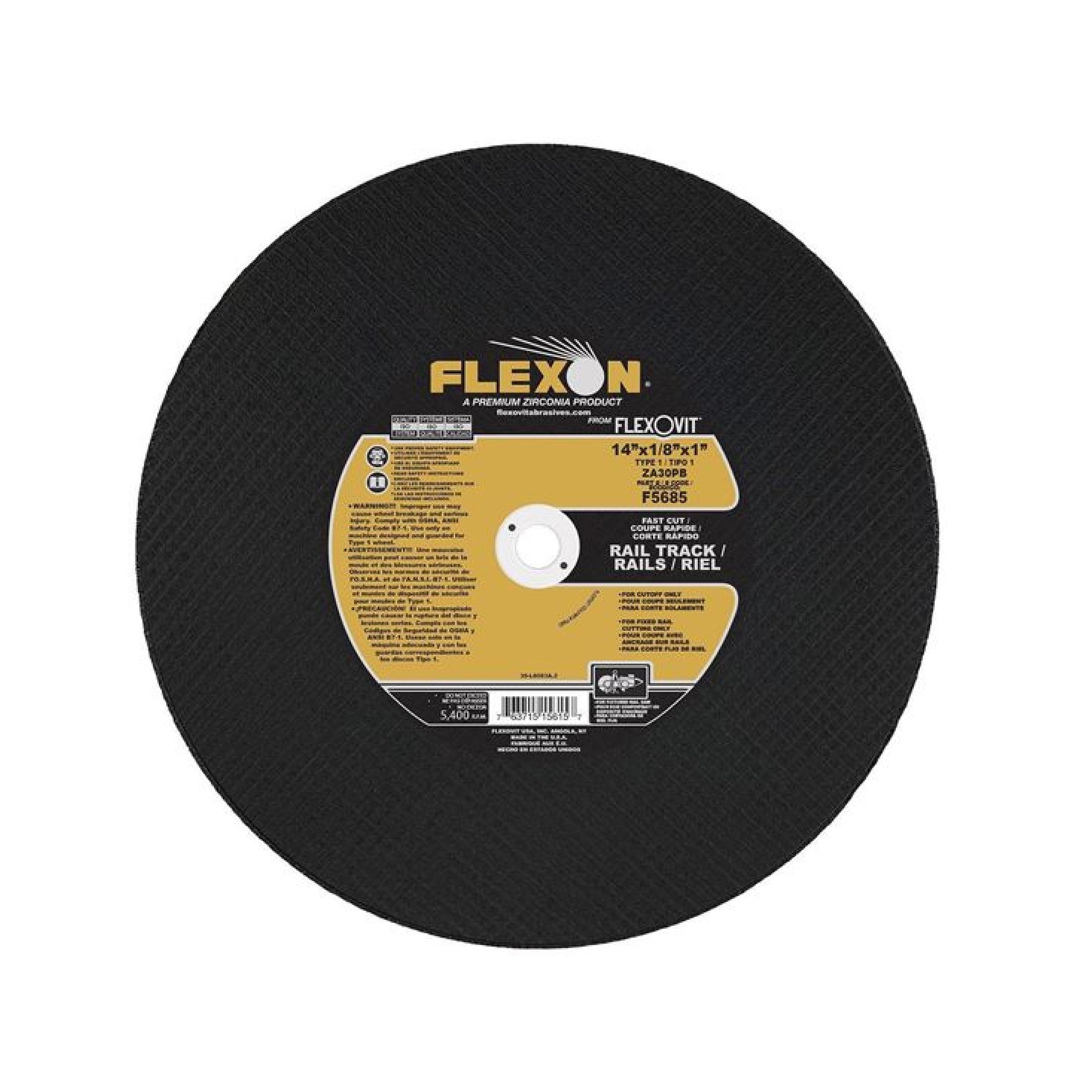 Flexovit Ceramic Cut-off Wheel  14 x 1/8 x 1 Type 1