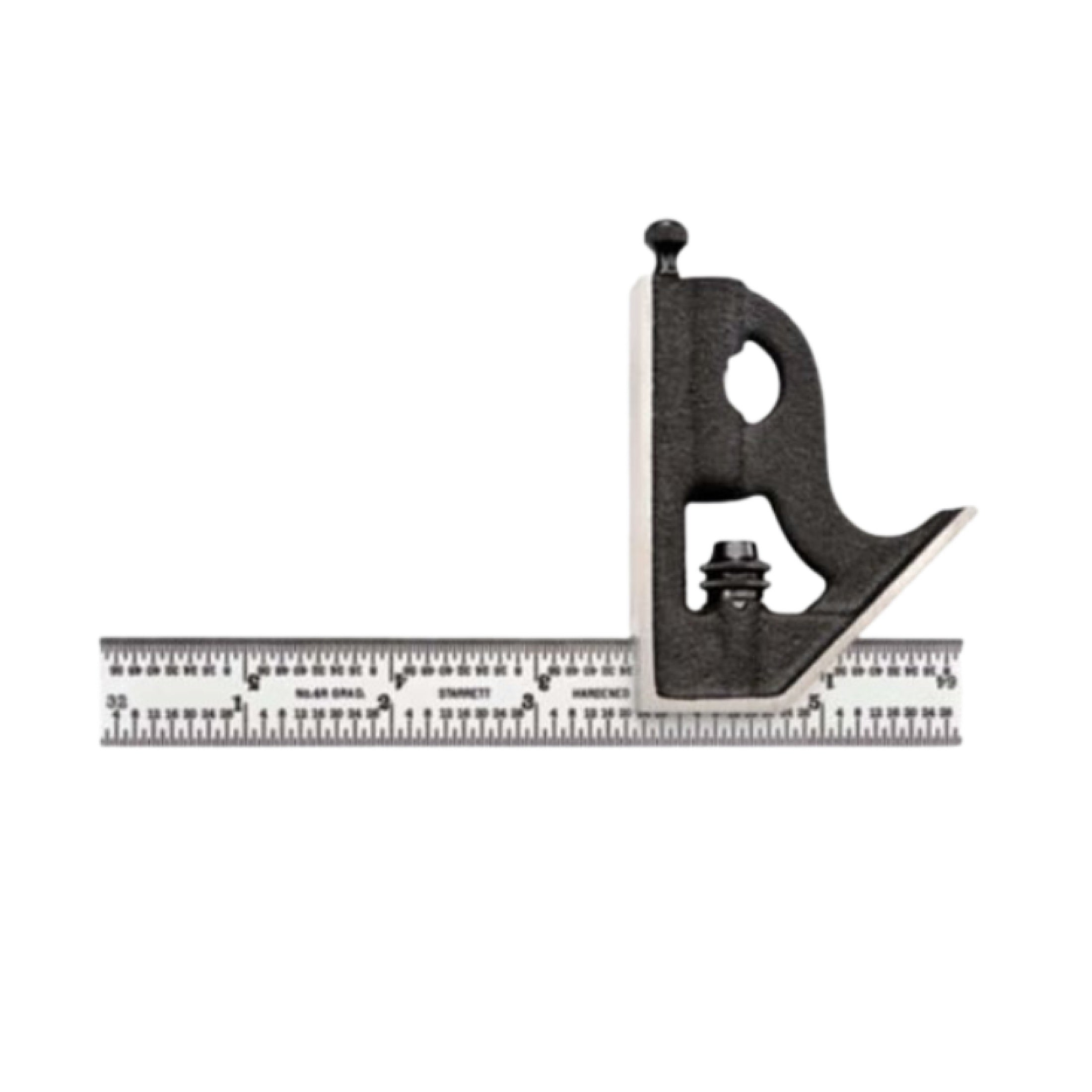 Combo Square 6" / 4R Grad Satin Chrome