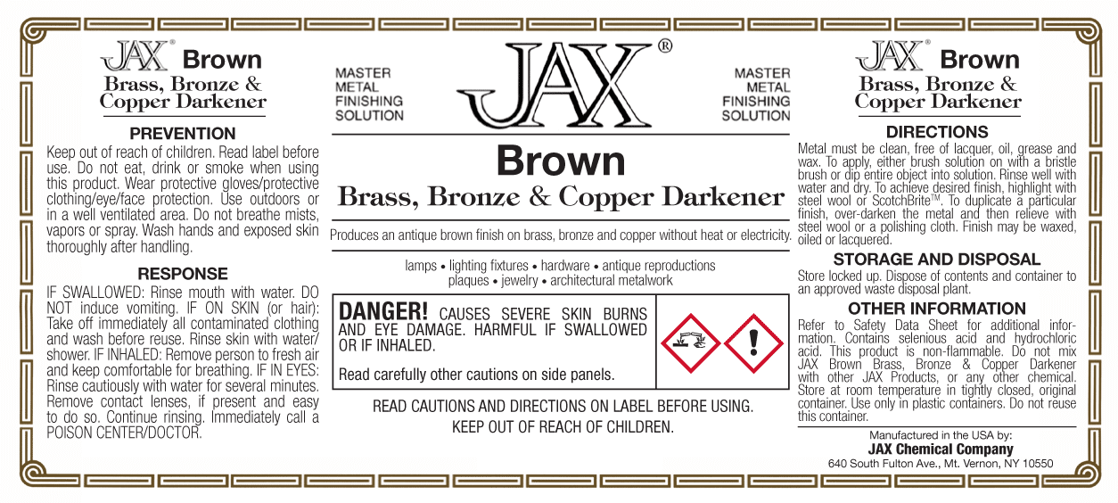 JAX Chemical Brown Brass, Bronze & Copper Darkener