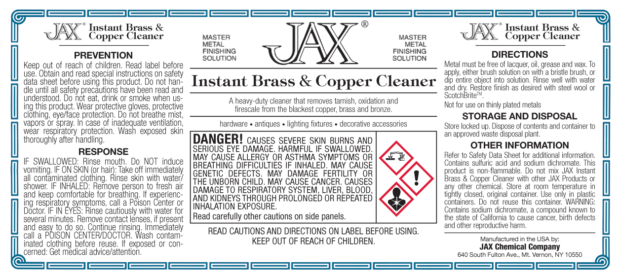JAX Chemical Instant Brass and Copper Cleaner