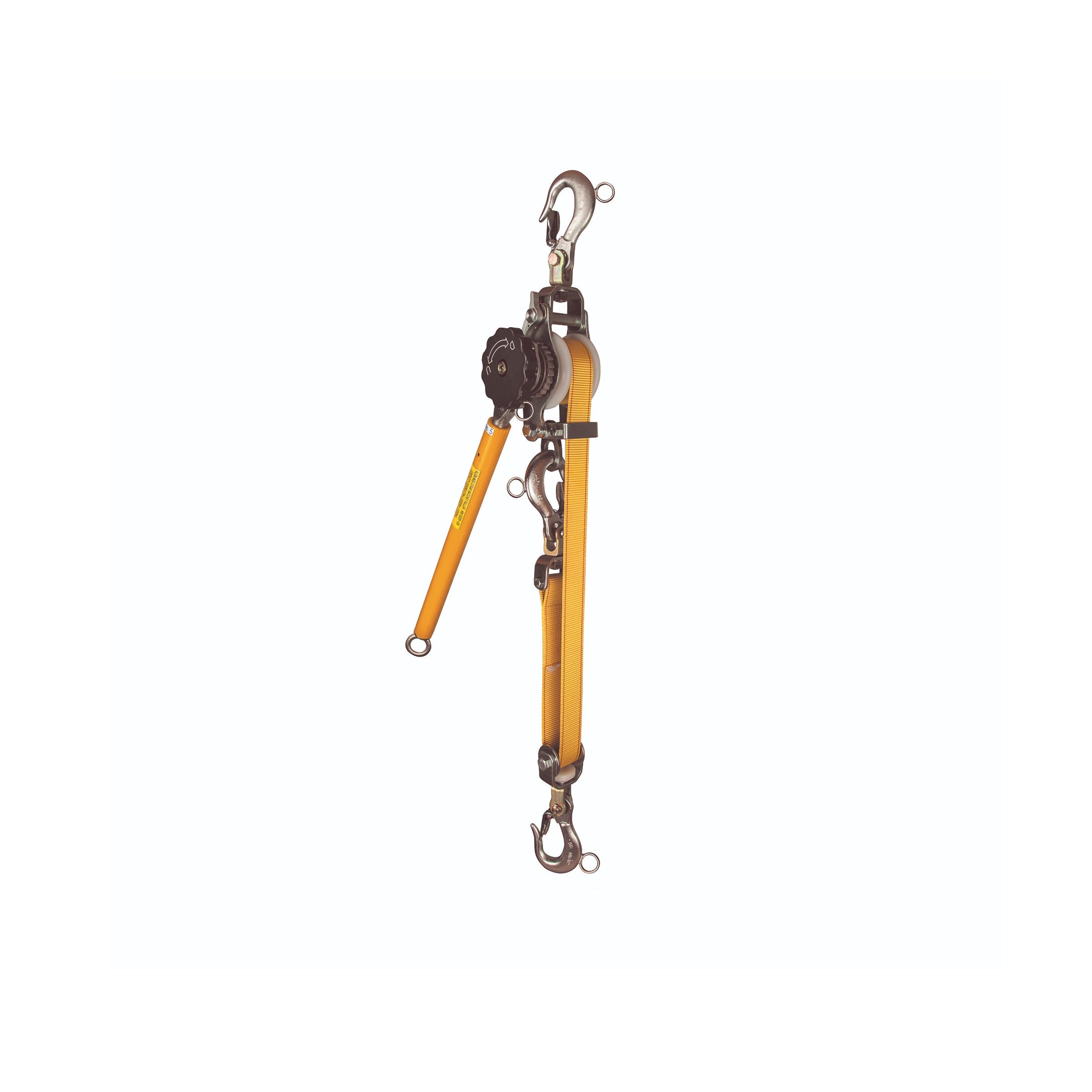 Web-Strap Ratchet Hoist with Hot Rings