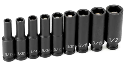 9709DG 1/4" Drive Deep Length Magnetic Impact Set