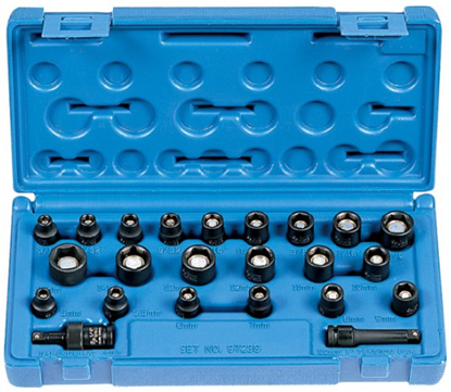 9723G 1/4" Drive Impact Socket Set