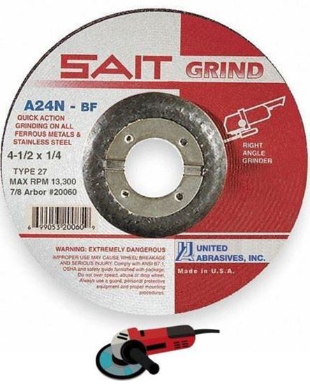 Sait 20060 Grinding Wheel T27 4-1/2" x 1/4" x 7/8"